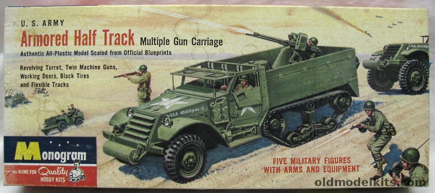 Monogram 1/35 US Army Armored Half Track Multiple Gun Carriage - Four Star Issue, PM23-149 plastic model kit